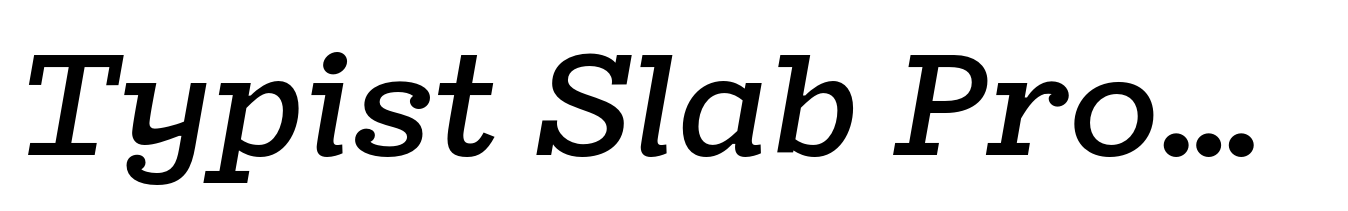 Typist Slab Prop Semibold Italic